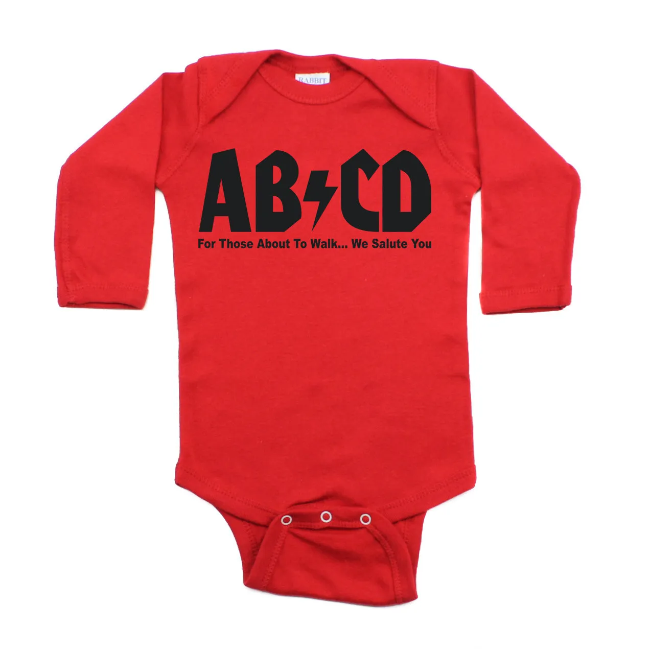 Rock N Roll ABCD Retro Rocker Long Sleeve Baby Infant Bodysuit
