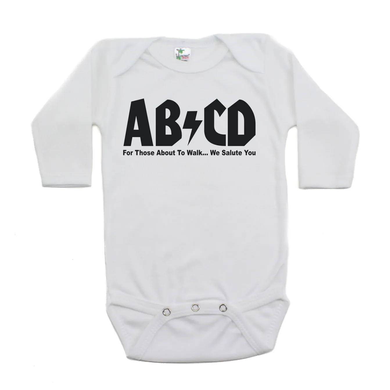 Rock N Roll ABCD Retro Rocker Long Sleeve Baby Infant Bodysuit