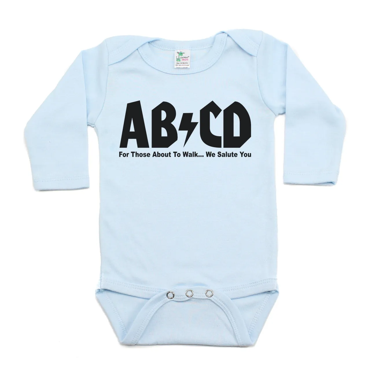Rock N Roll ABCD Retro Rocker Long Sleeve Baby Infant Bodysuit