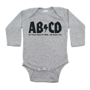 Rock N Roll ABCD Retro Rocker Long Sleeve Baby Infant Bodysuit