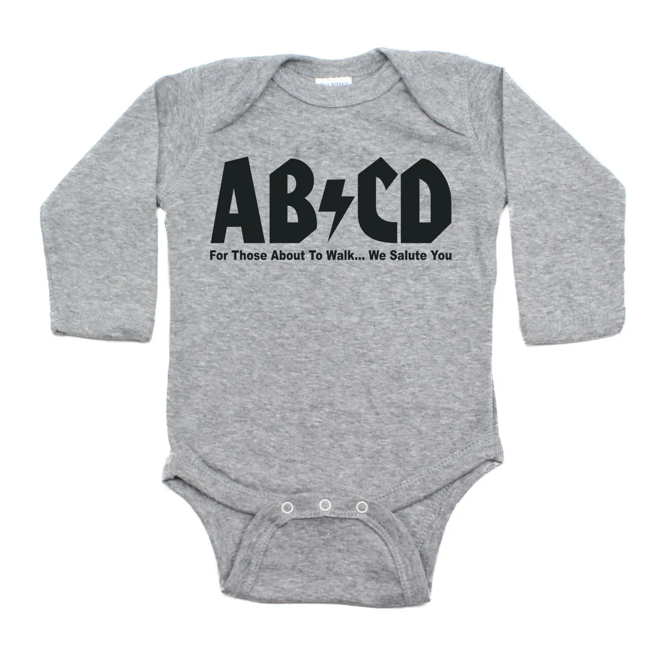 Rock N Roll ABCD Retro Rocker Long Sleeve Baby Infant Bodysuit