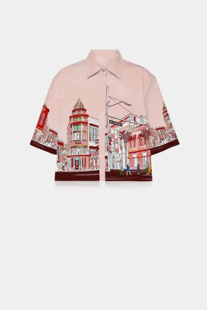 Rodeo Drive Print Silk Shirt Women