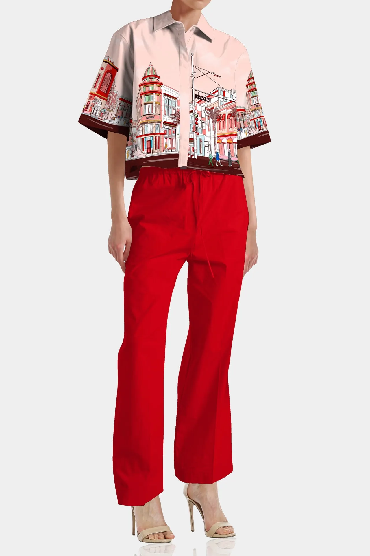 Rodeo Drive Print Silk Shirt Women