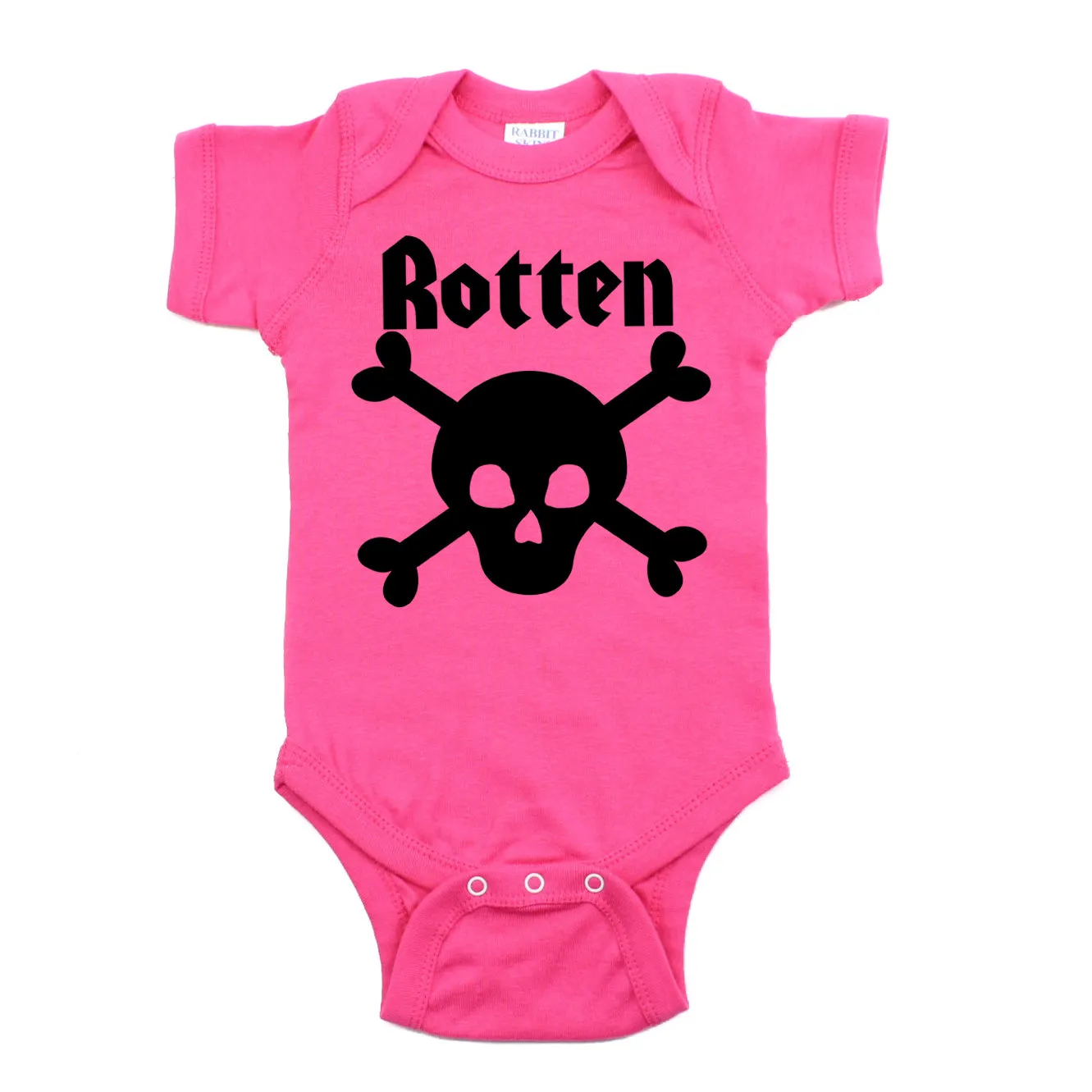 Rotten Skull & Crossbones Short Sleeve Baby Infant Bodysuit