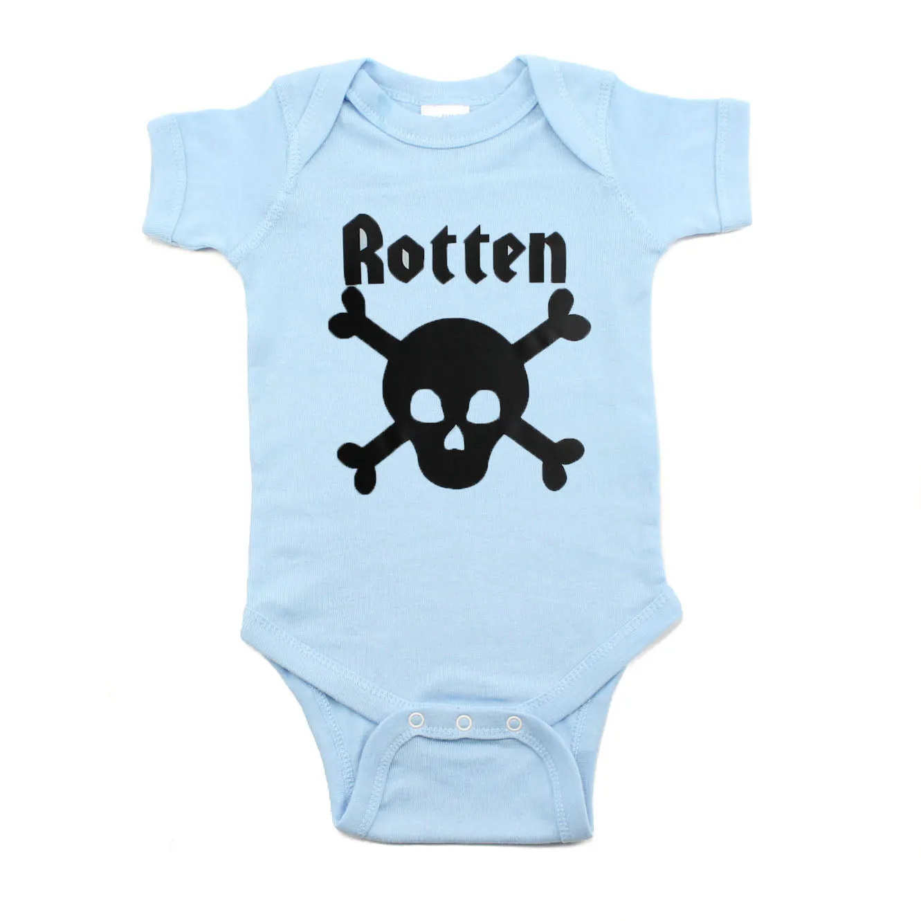Rotten Skull & Crossbones Short Sleeve Baby Infant Bodysuit