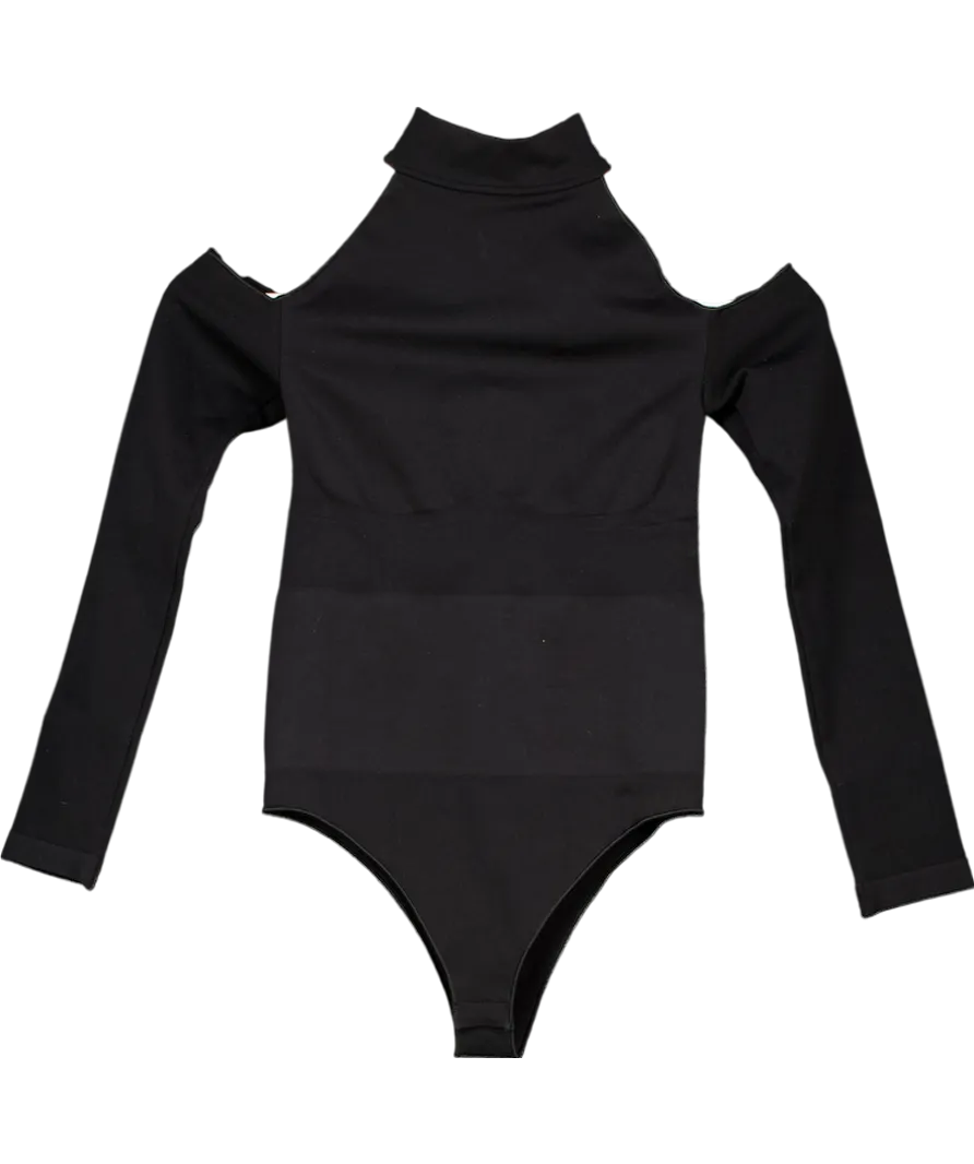 Ruey Black Cold Shoulder Bodysuit UK S
