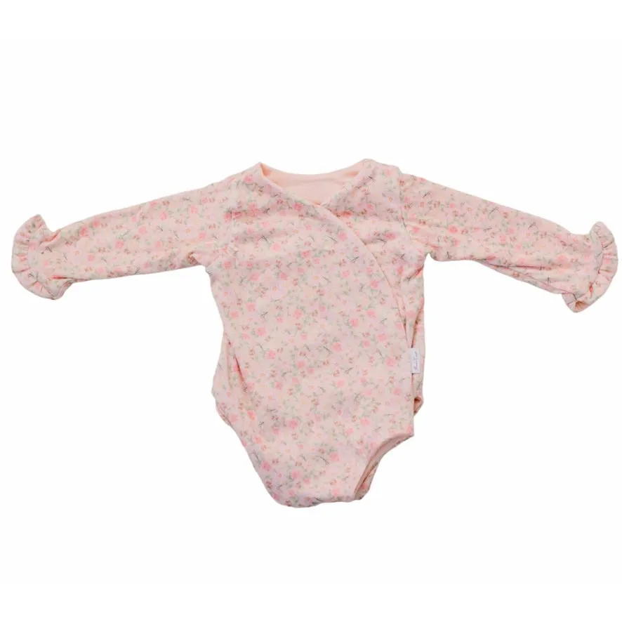 RUFFLE CUFF LONG SLEEVE WINGED BODYSUIT