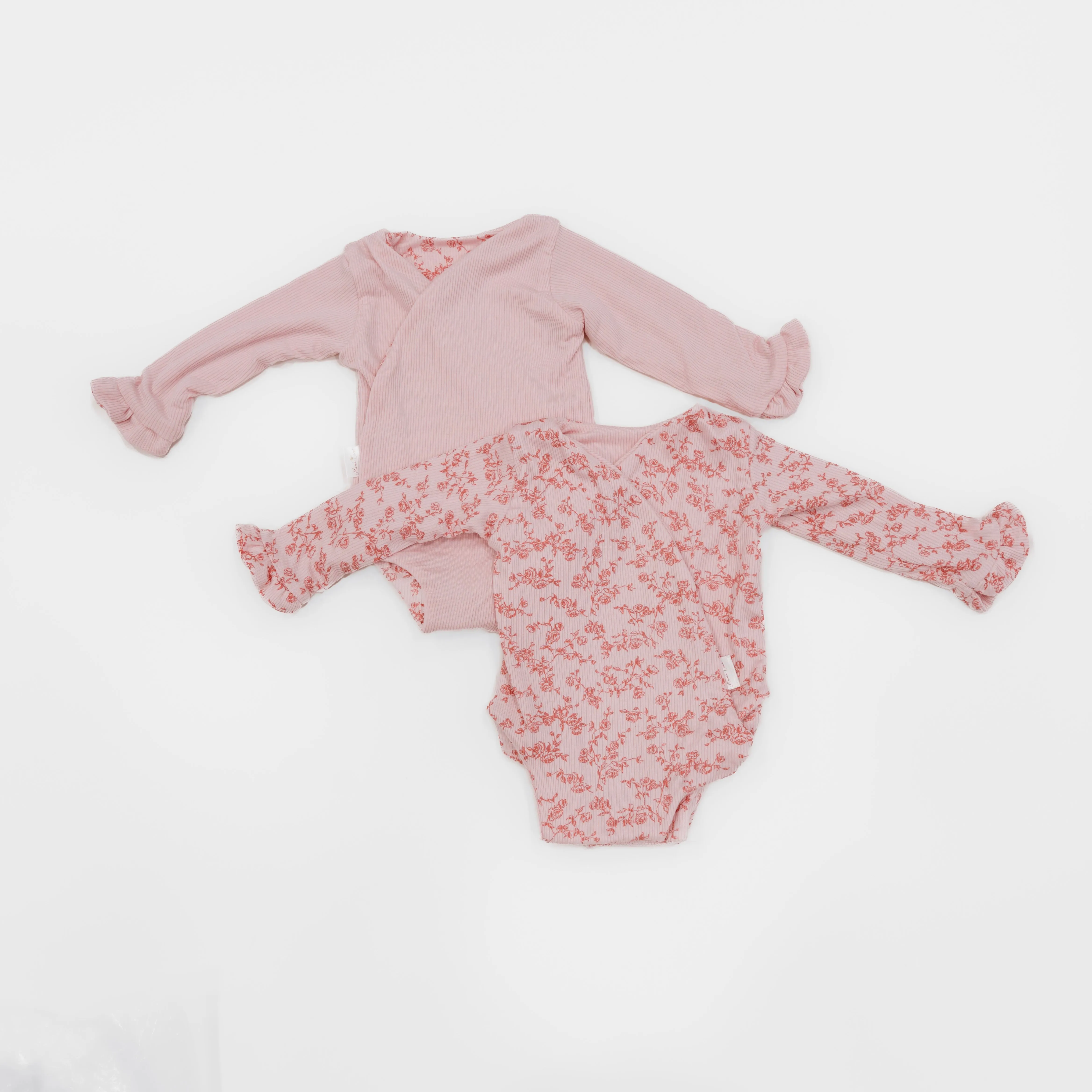RUFFLE CUFF LONG SLEEVE WINGED BODYSUIT