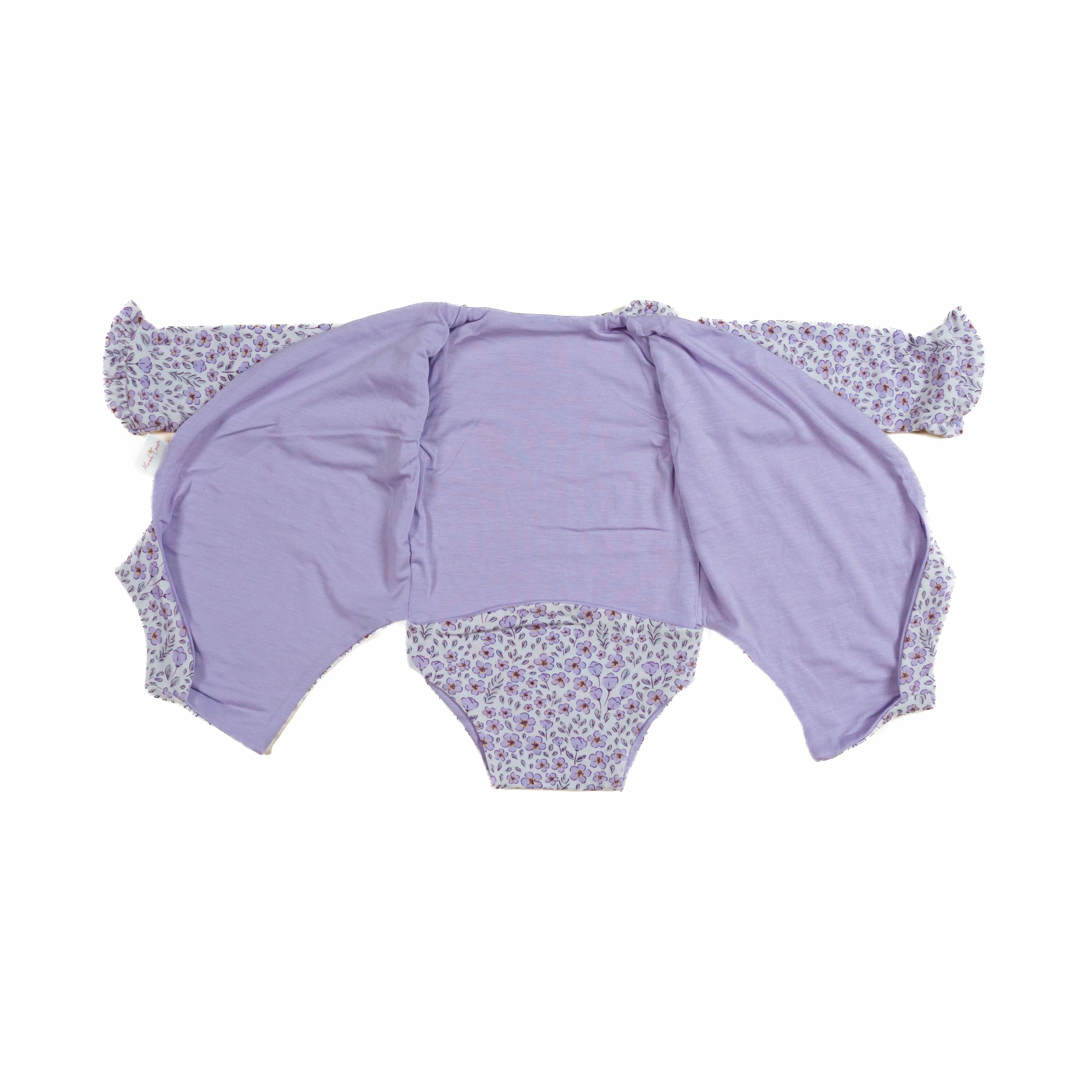RUFFLE CUFF LONG SLEEVE WINGED BODYSUIT