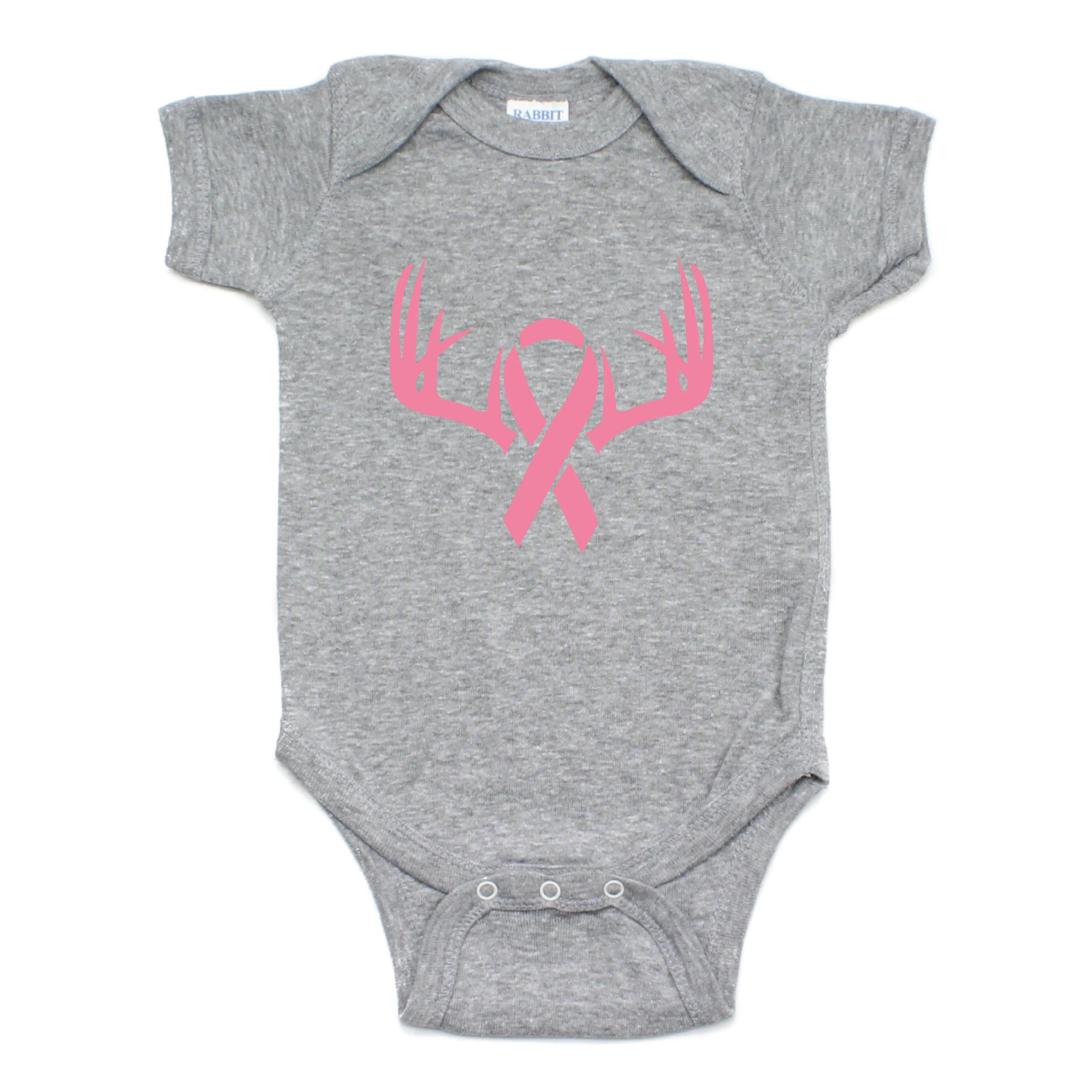 Save A Rack- Hunting Breast Cancer Ribbon Short Sleeve Bodysuit