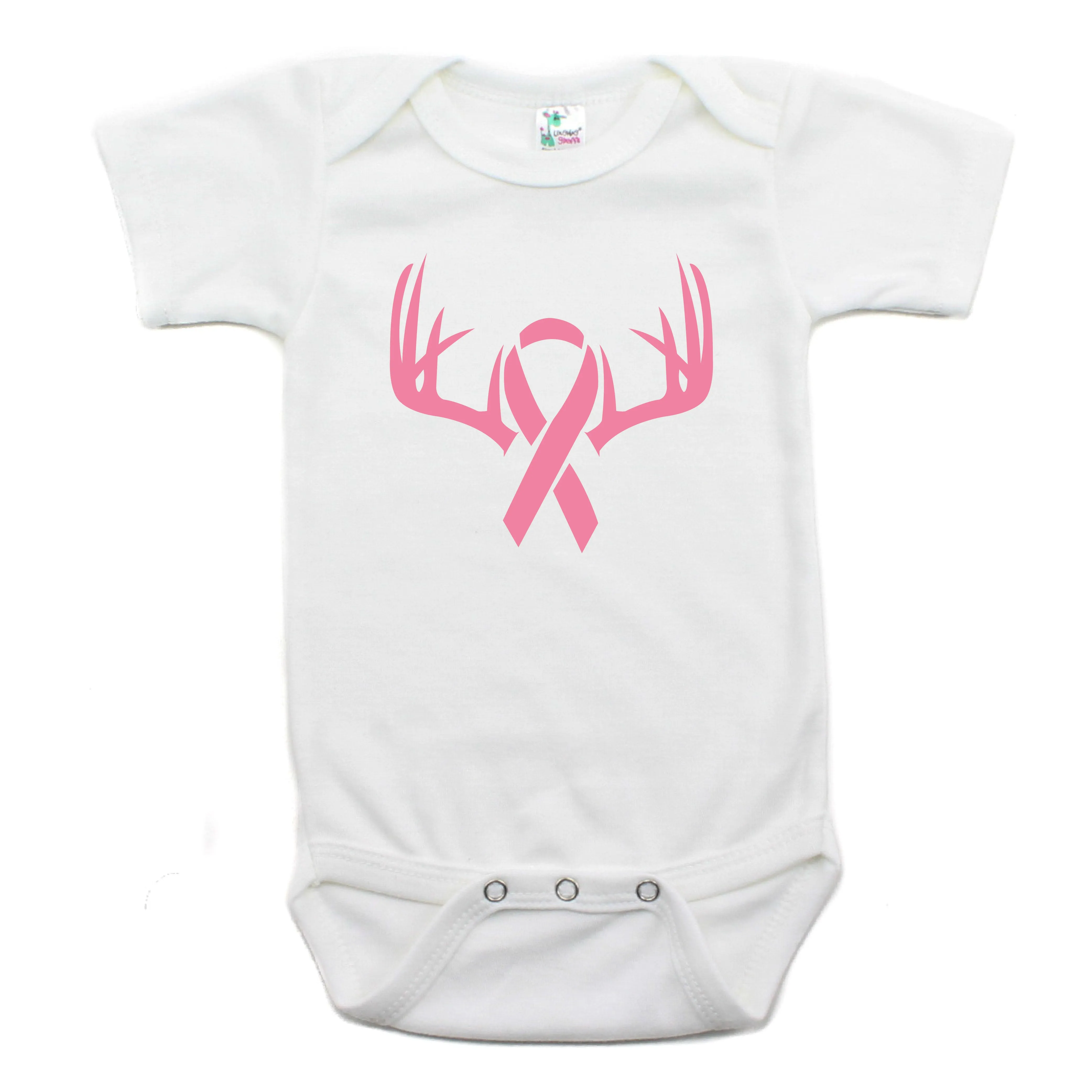 Save A Rack- Hunting Breast Cancer Ribbon Short Sleeve Bodysuit