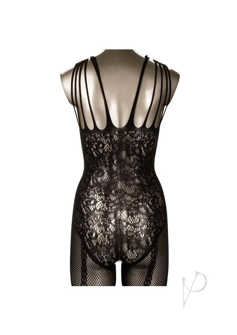 Scandal Strappy Lace Body Plus Sz Black