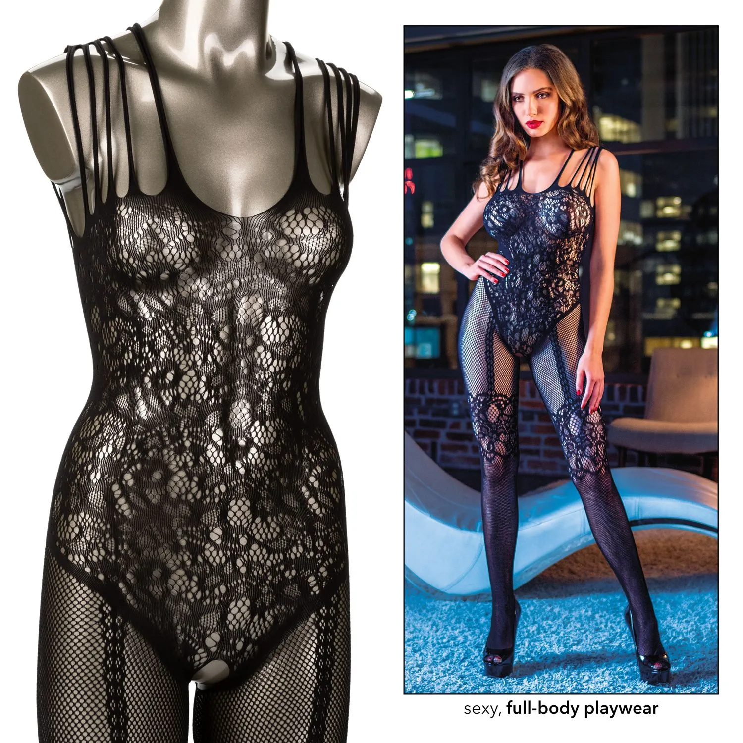 Scandal Strappy Lace Body Suit