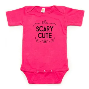 Scary Cute Halloween Pumpkin Short Sleeve Bodysuit