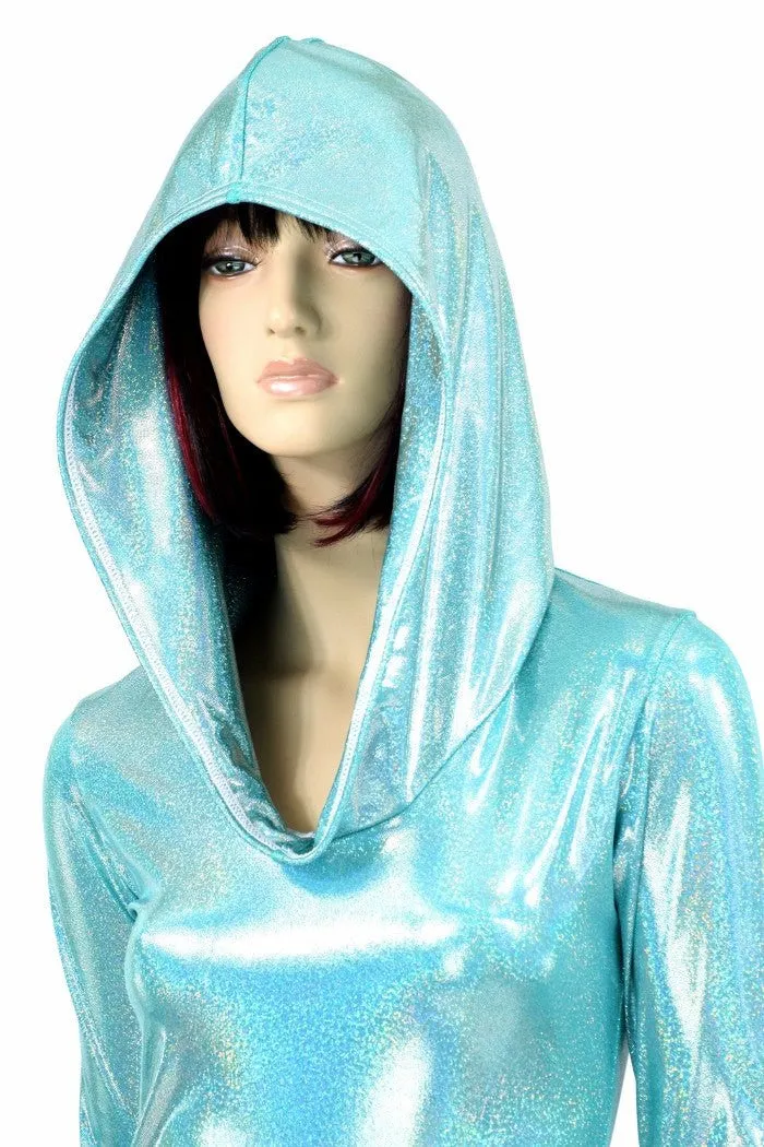 Seafoam Holographic Hoodie Romper