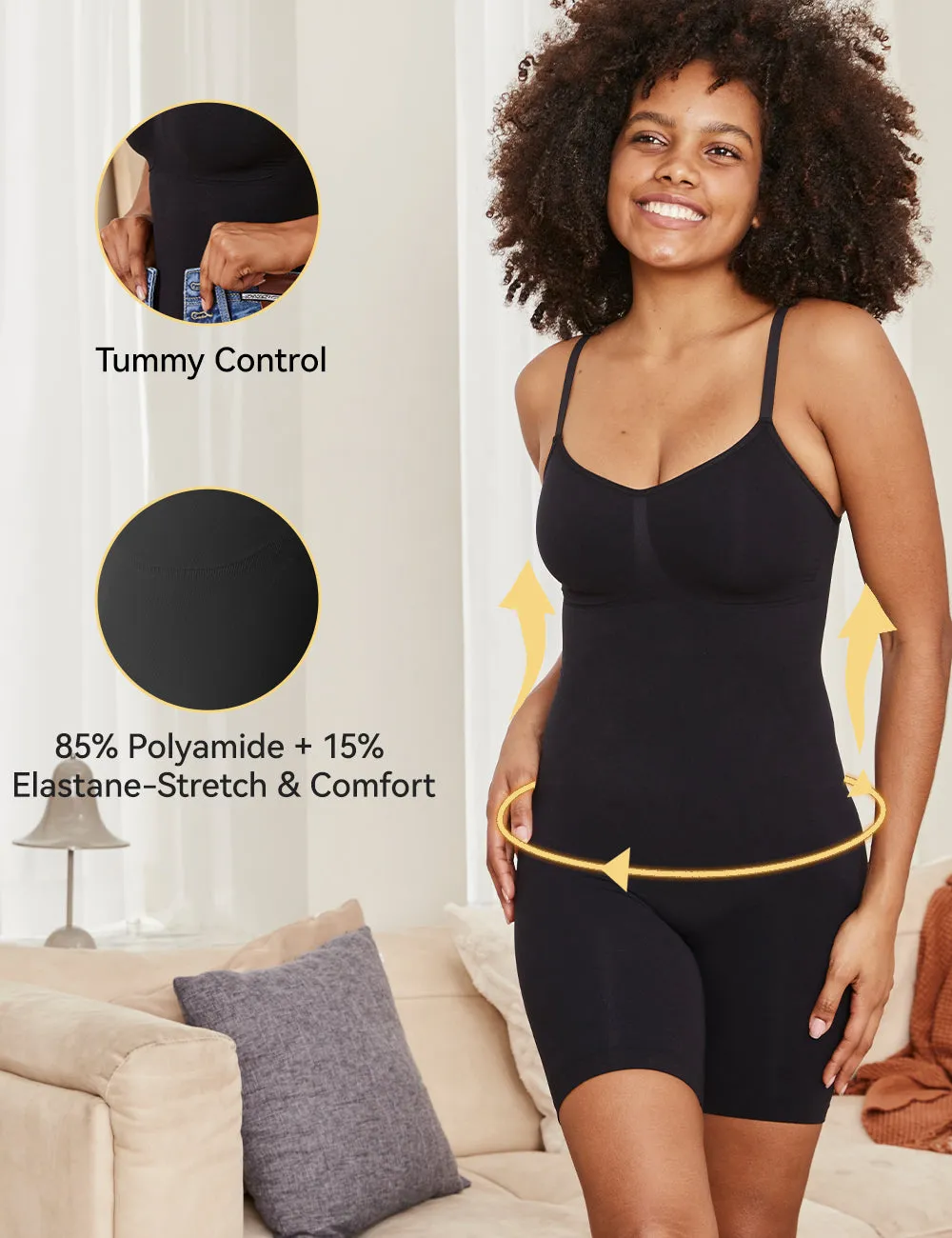 Seamless Barely There Mid-Thigh Bodysuit