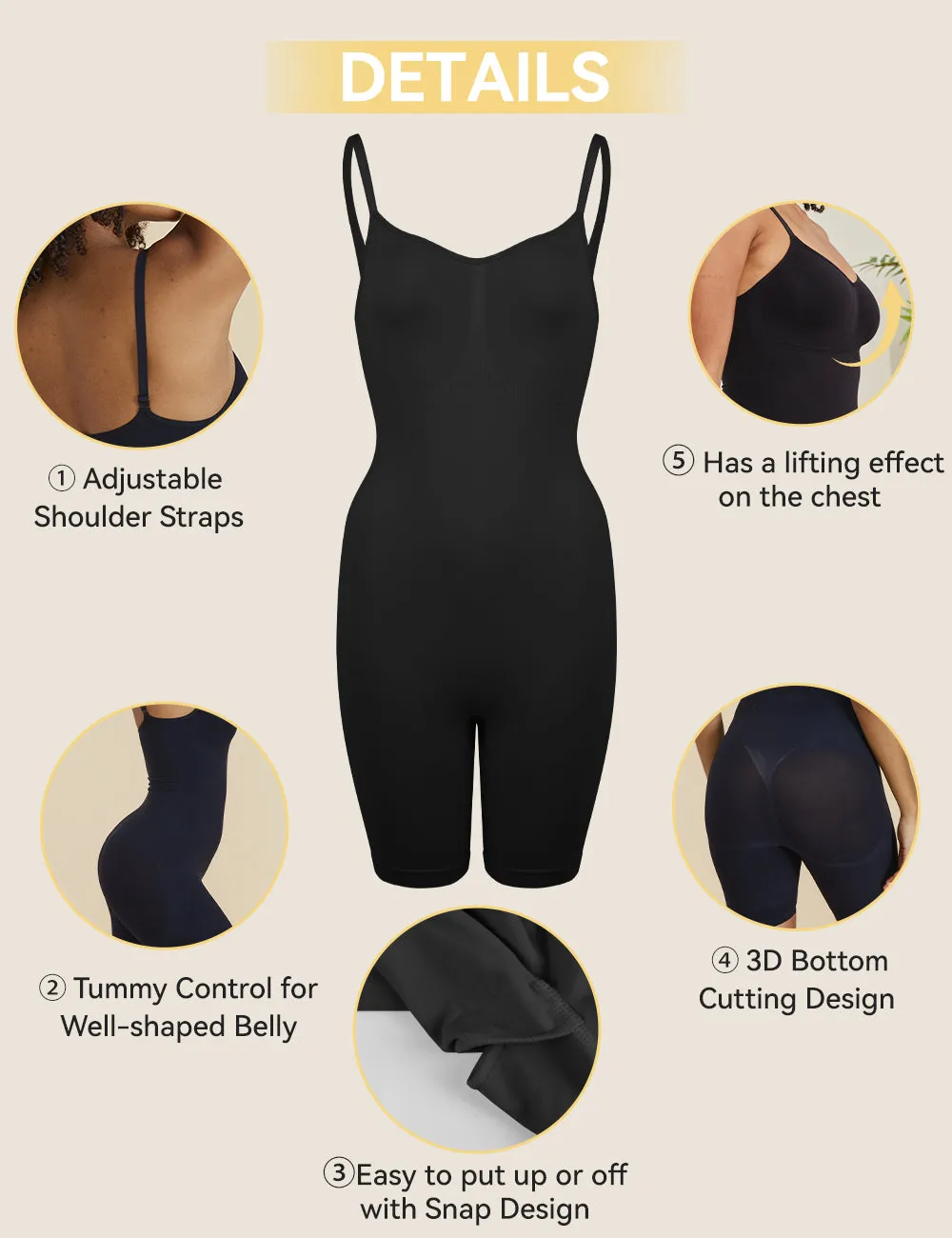 Seamless Barely There Mid-Thigh Bodysuit