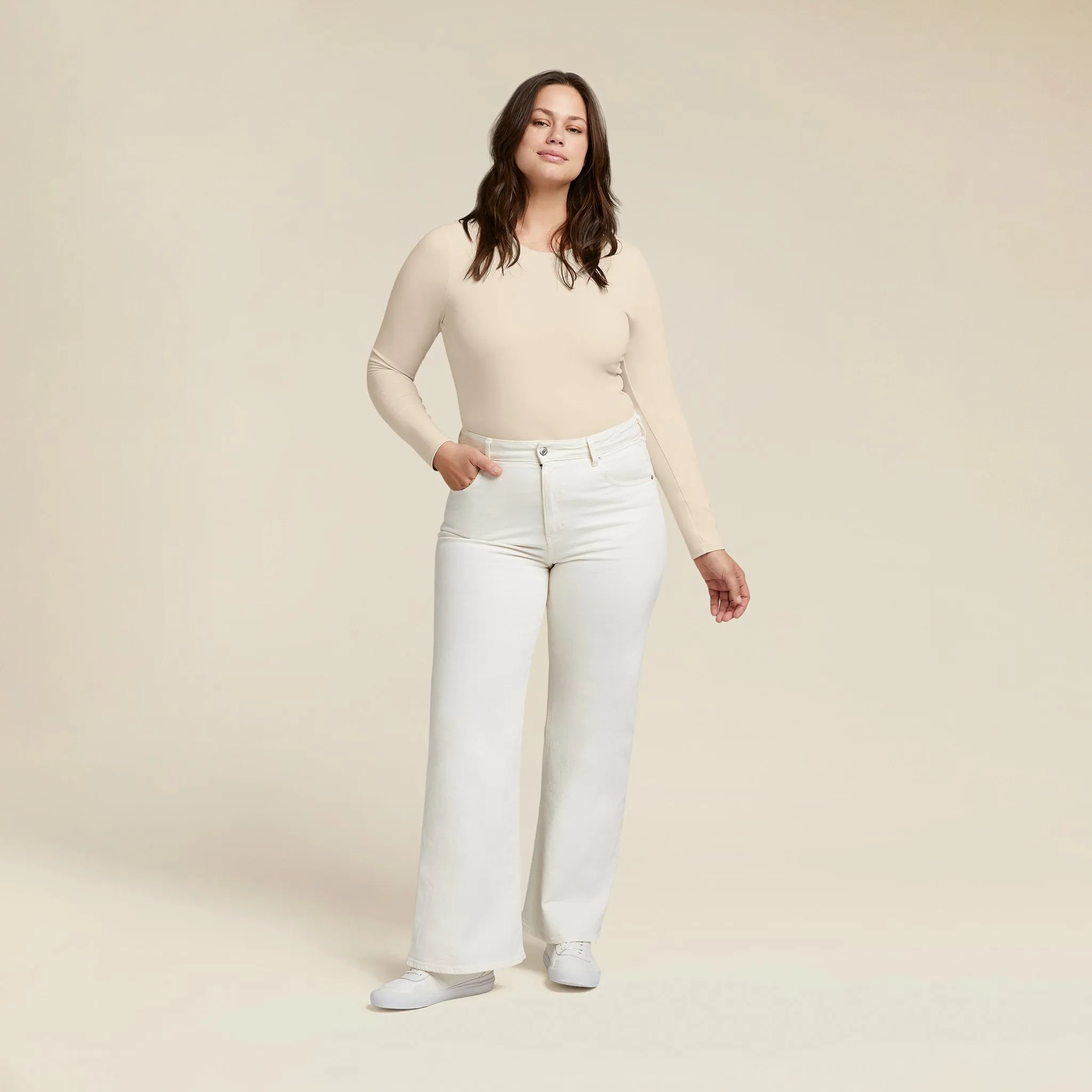Seamless Long Sleeve Shirt | Bone