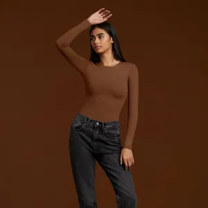 Seamless Long Sleeve Shirt | Chocolate