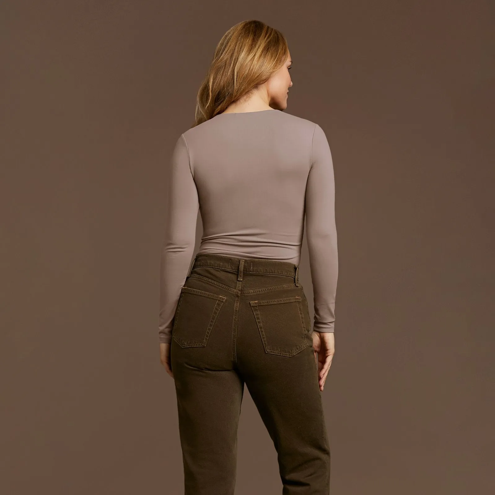 Seamless Long Sleeve Shirt | Mocha