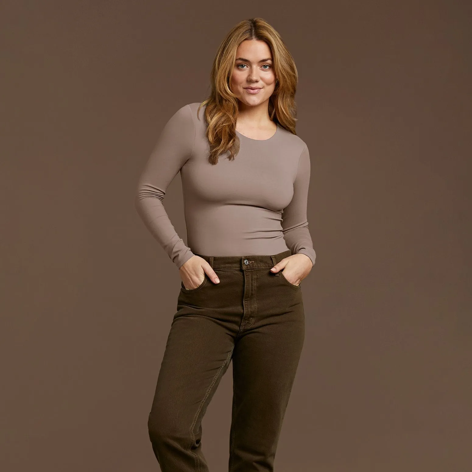 Seamless Long Sleeve Shirt | Mocha