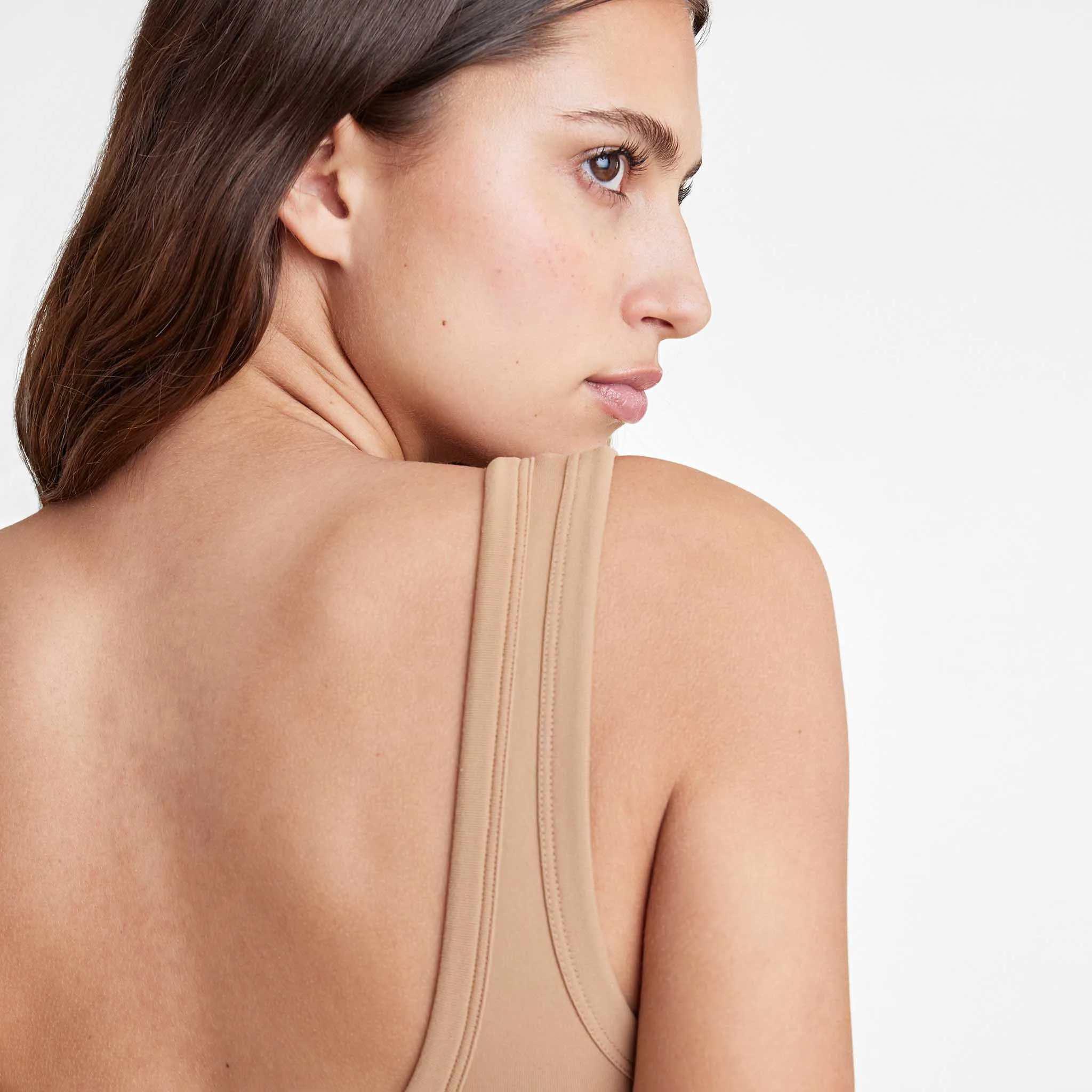 Seamless Scoop Tank Bodysuit | Cinnamon