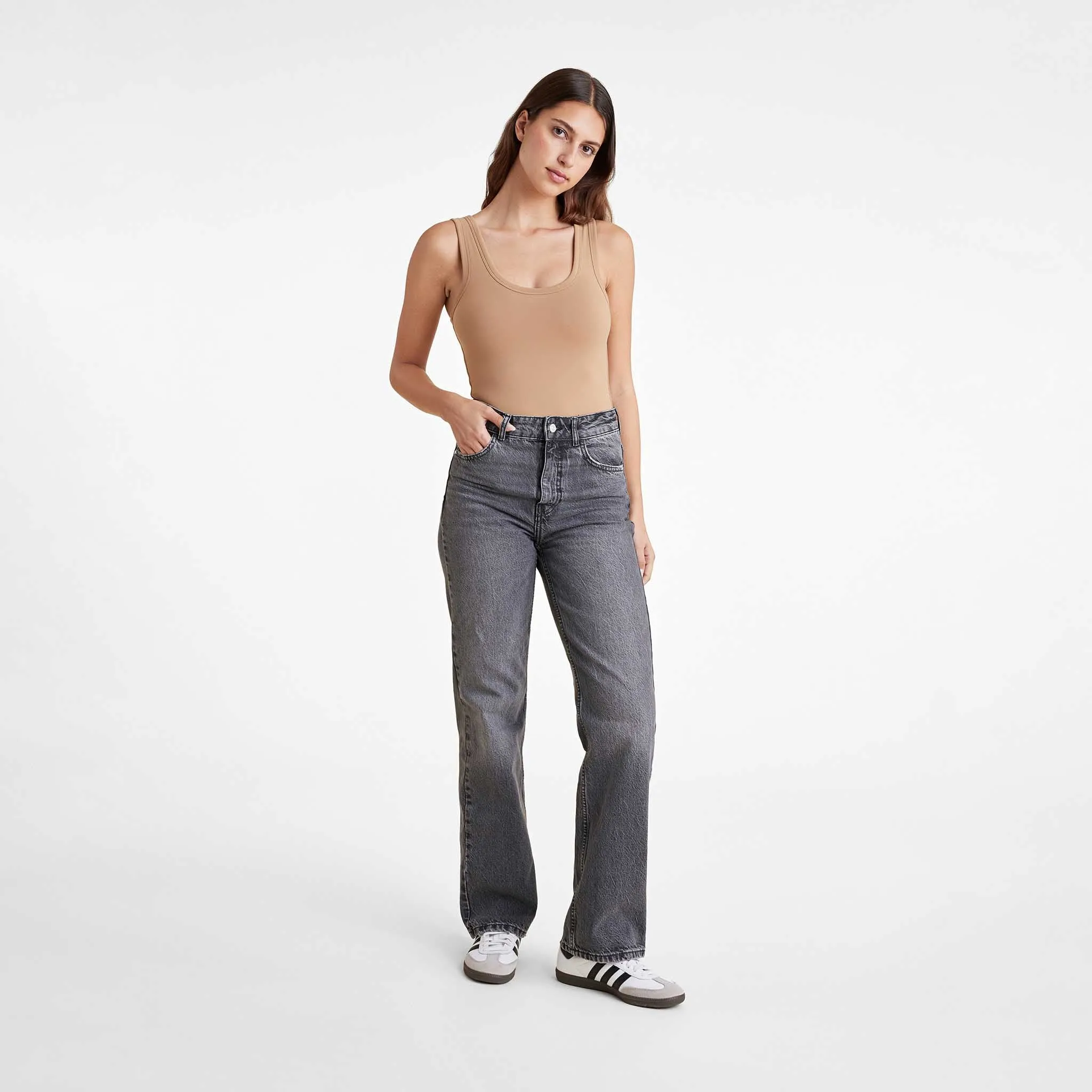 Seamless Scoop Tank Bodysuit | Cinnamon