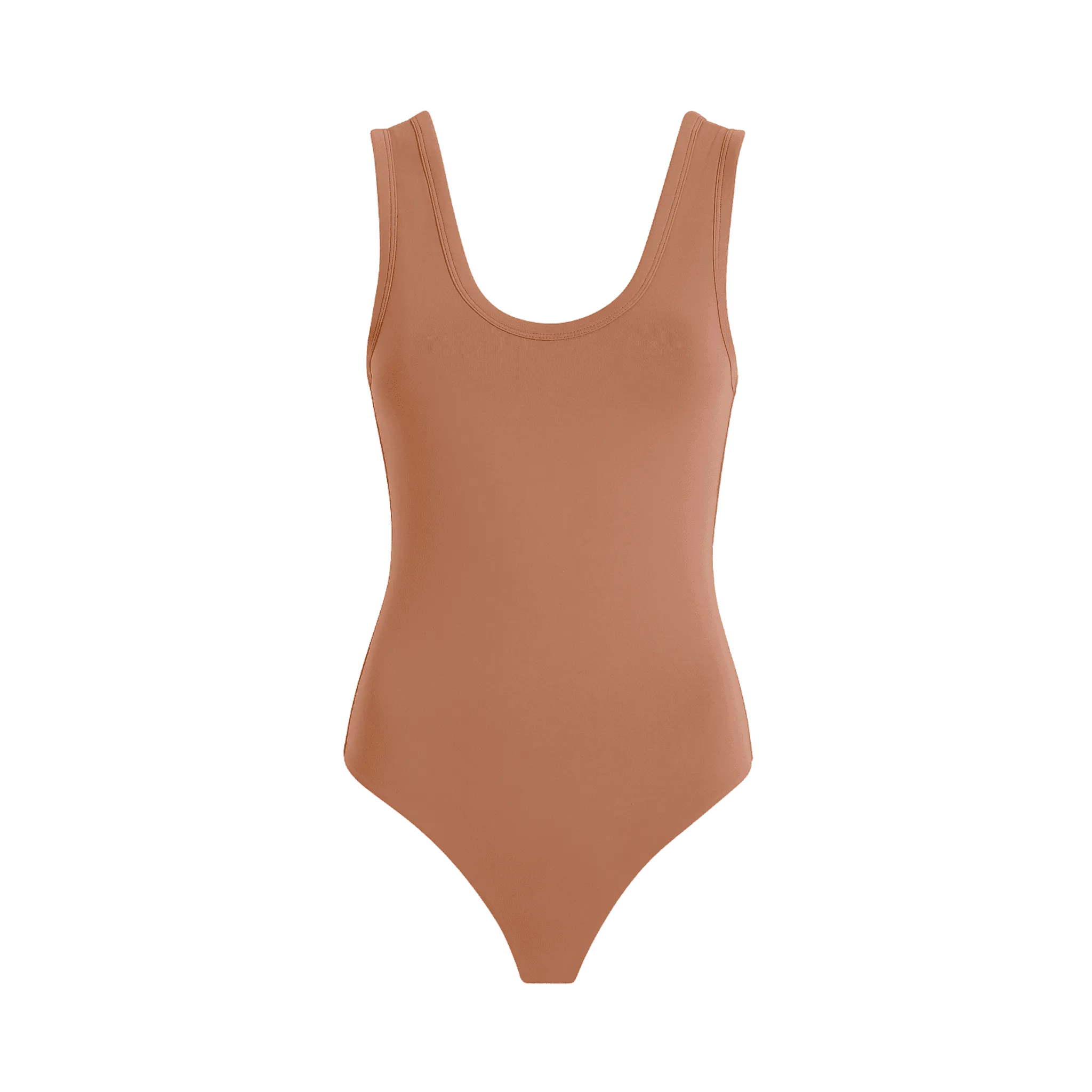 Seamless Scoop Tank Bodysuit | Clay