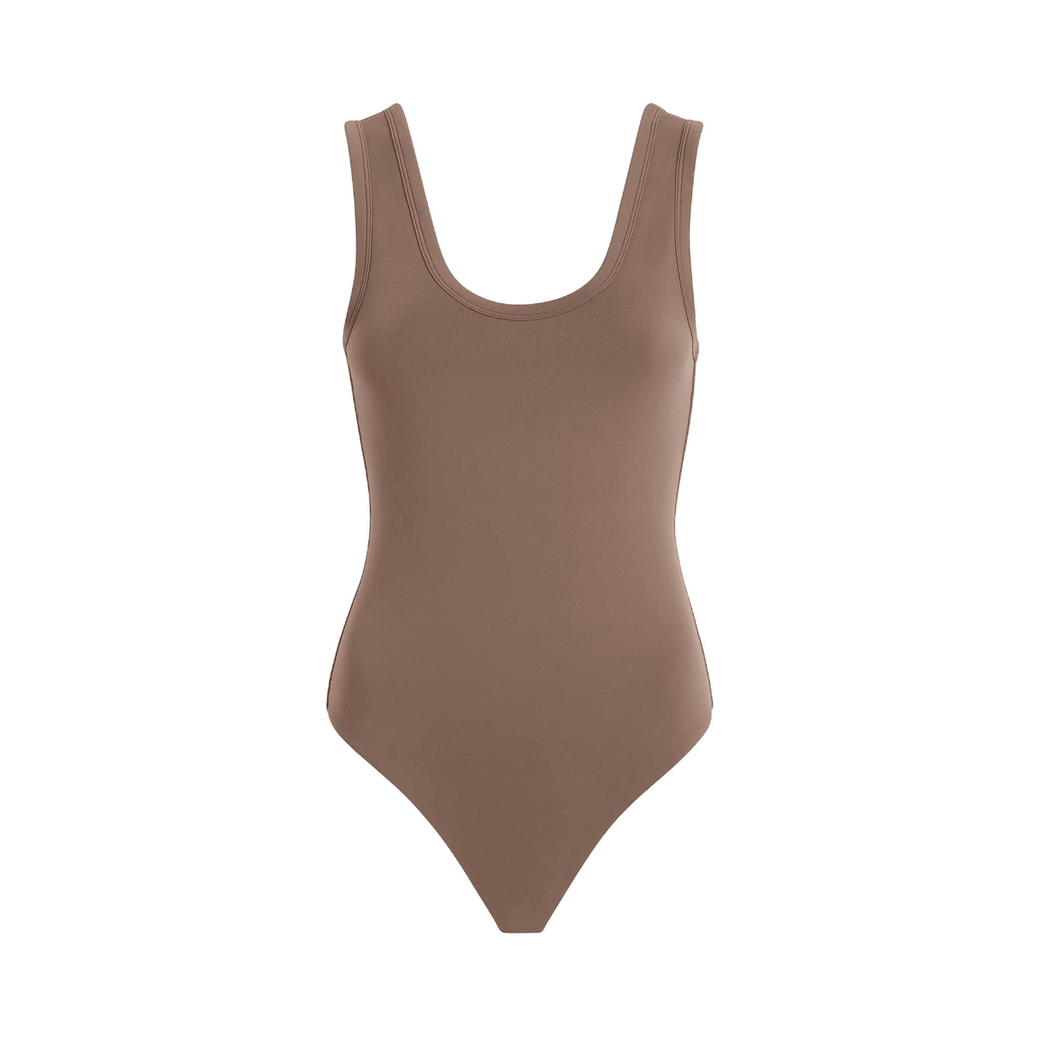 Seamless Scoop Tank Bodysuit | Mocha