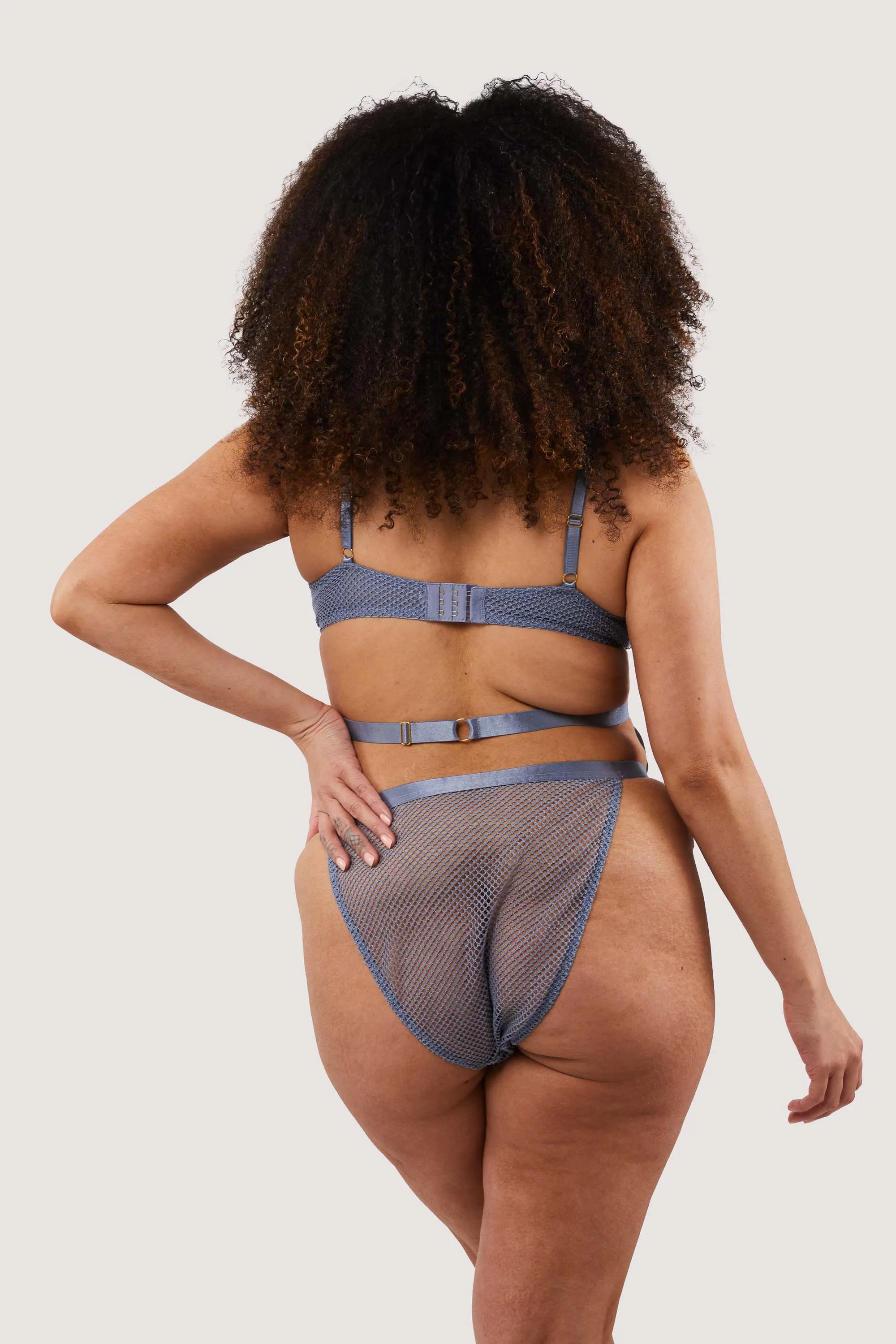 Selena Blue High Leg Bodysuit