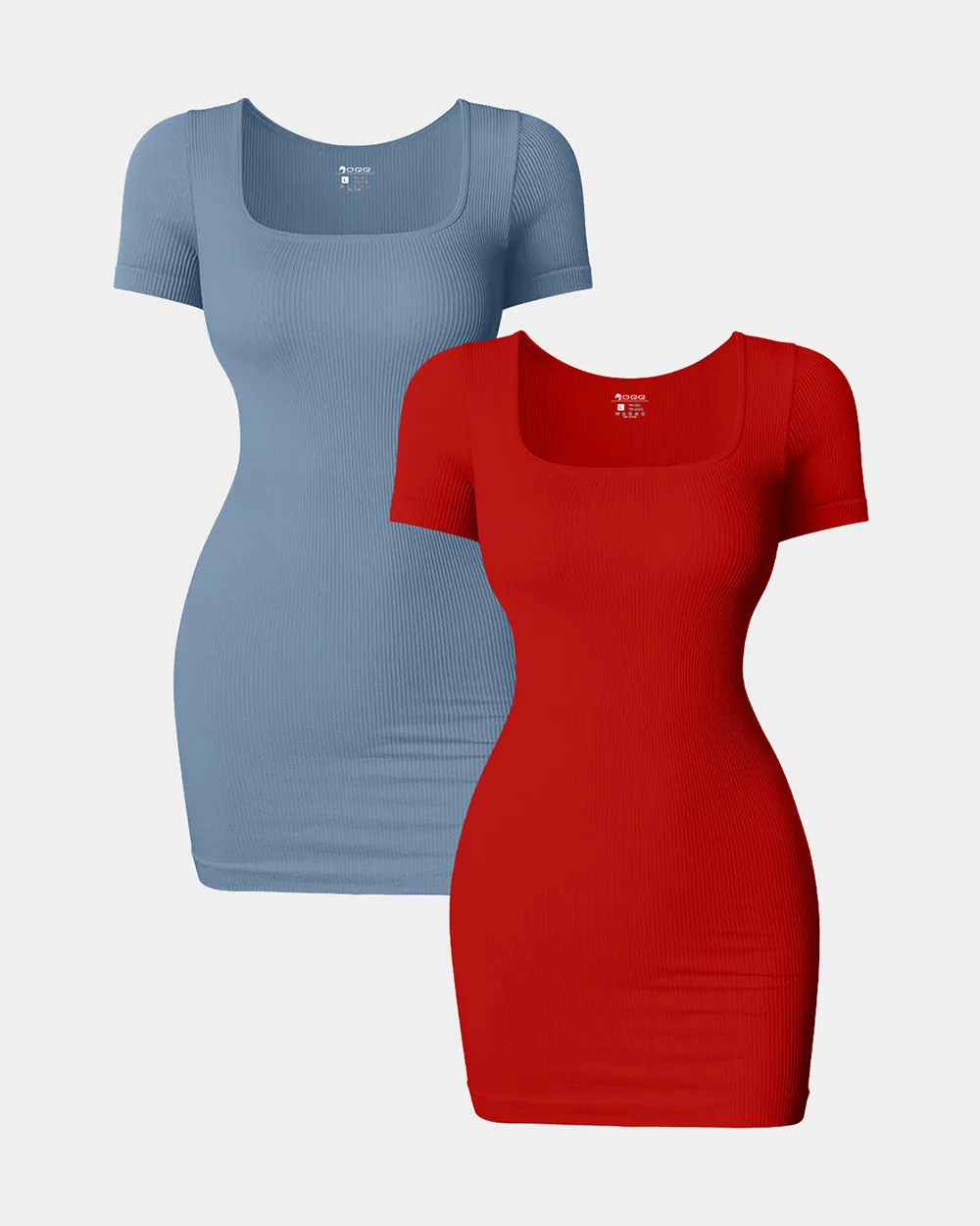 Short Neck Bodycon Mini Dress