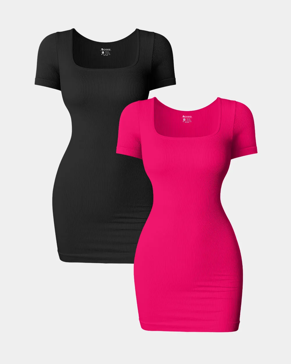 Short Neck Bodycon Mini Dress