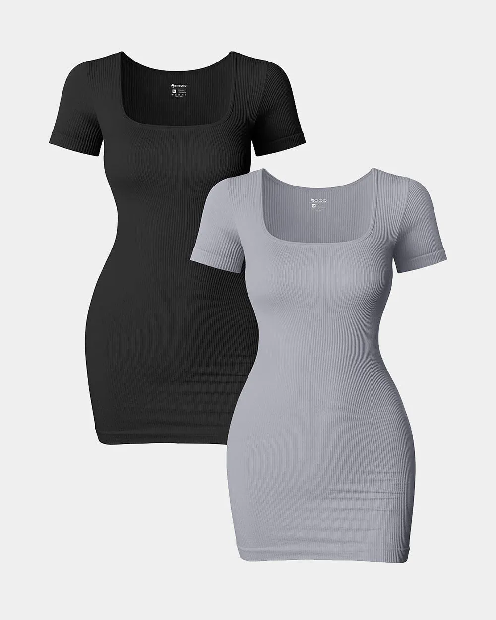 Short Neck Bodycon Mini Dress
