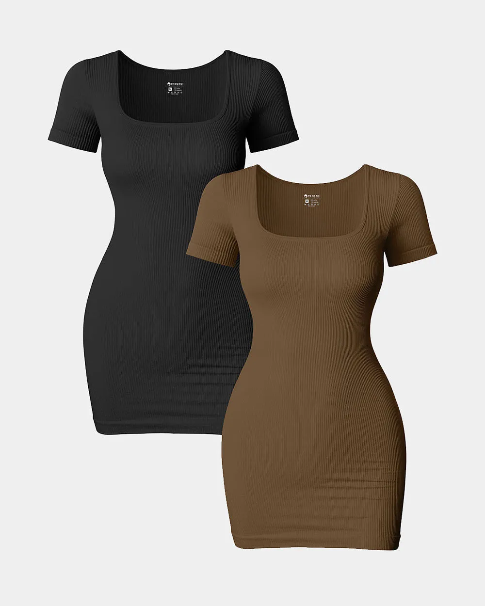 Short Neck Bodycon Mini Dress