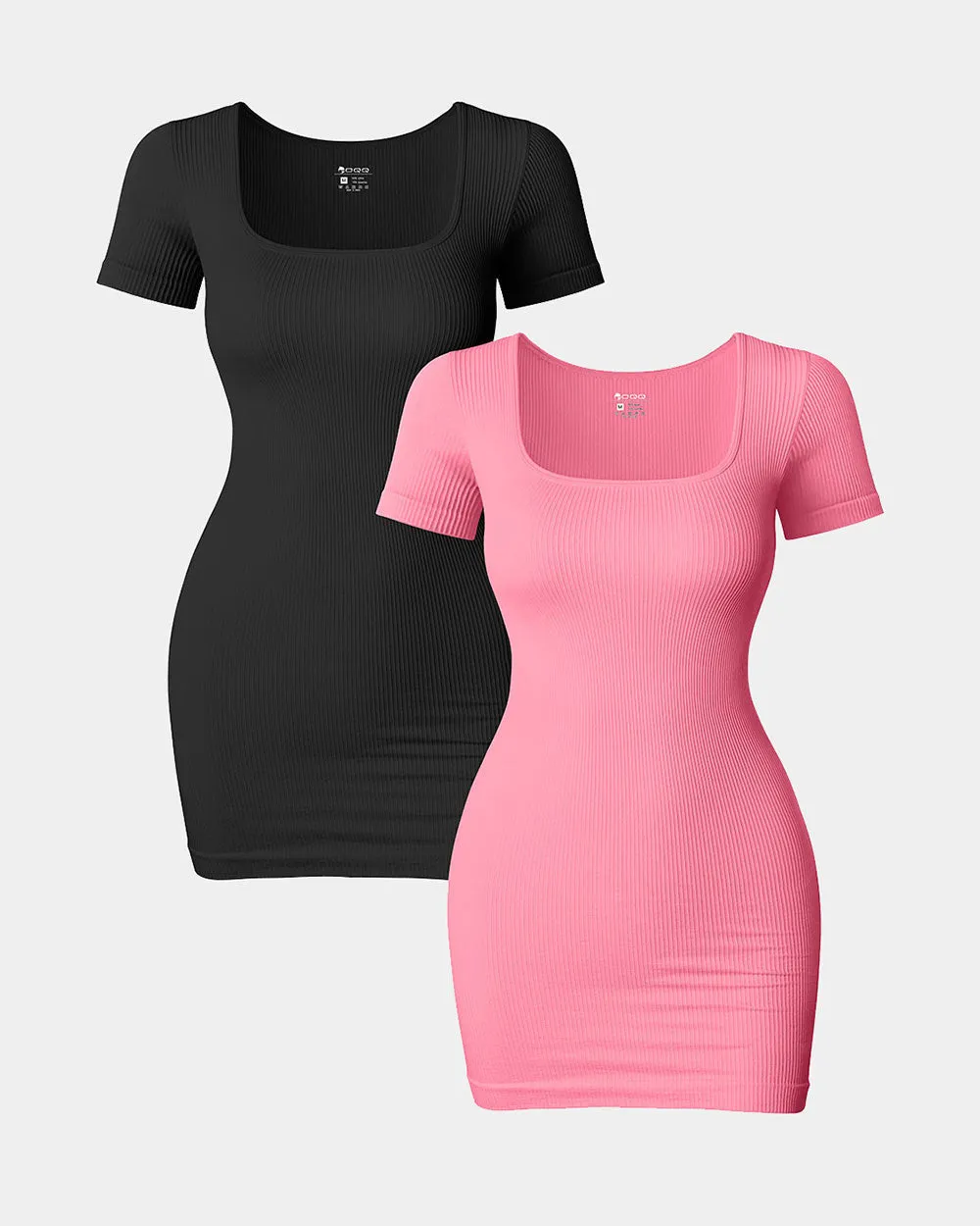 Short Neck Bodycon Mini Dress