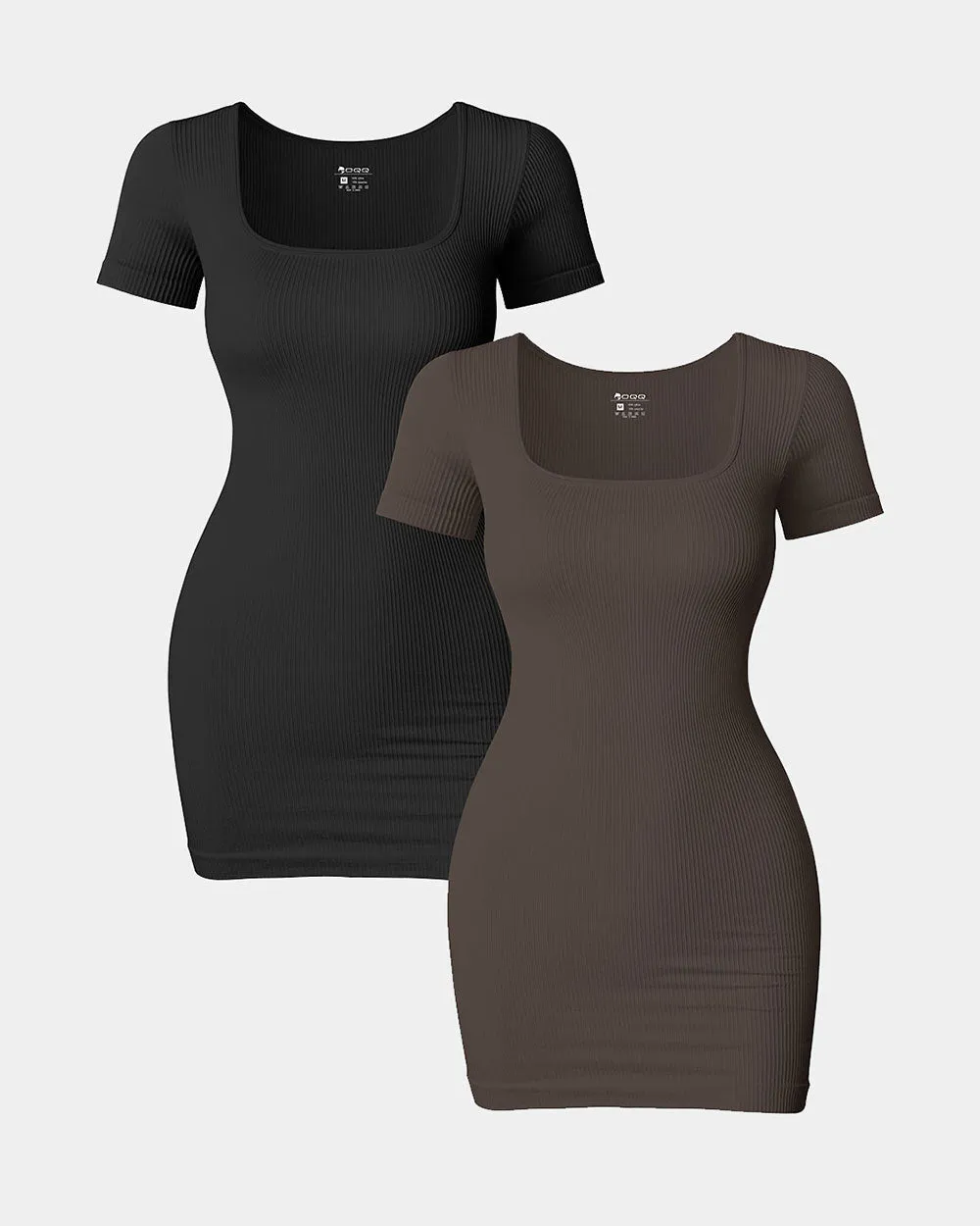 Short Neck Bodycon Mini Dress