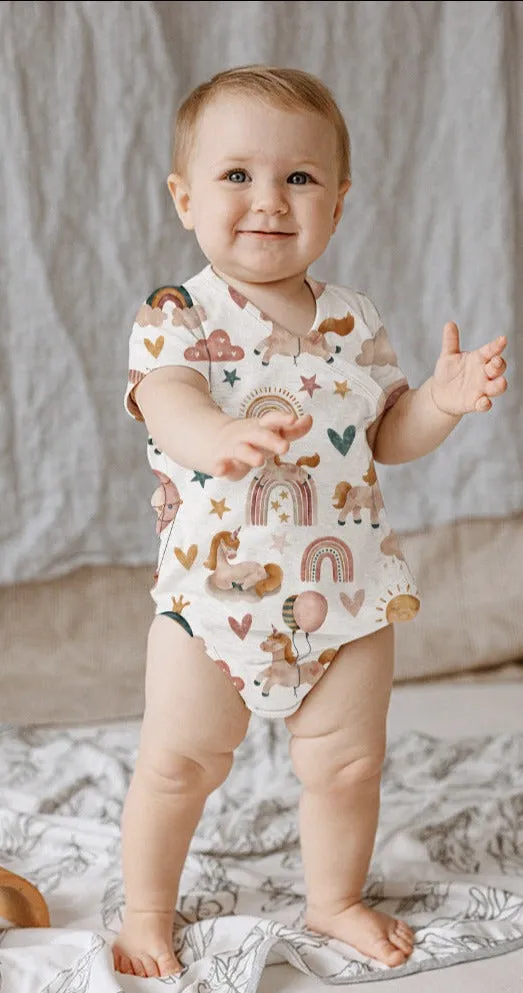 Short Sleeve Crossover Bodysuit