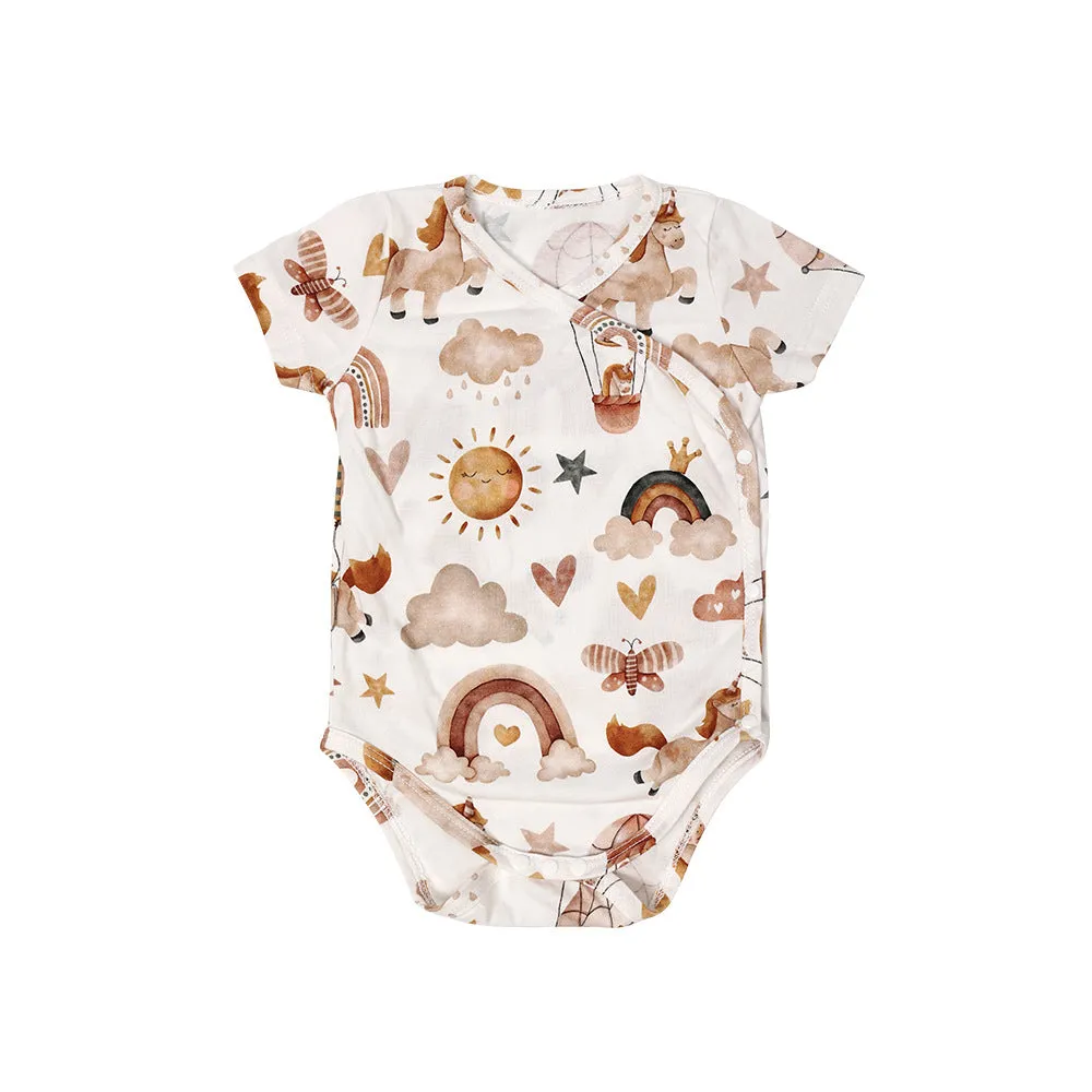Short Sleeve Crossover Bodysuit
