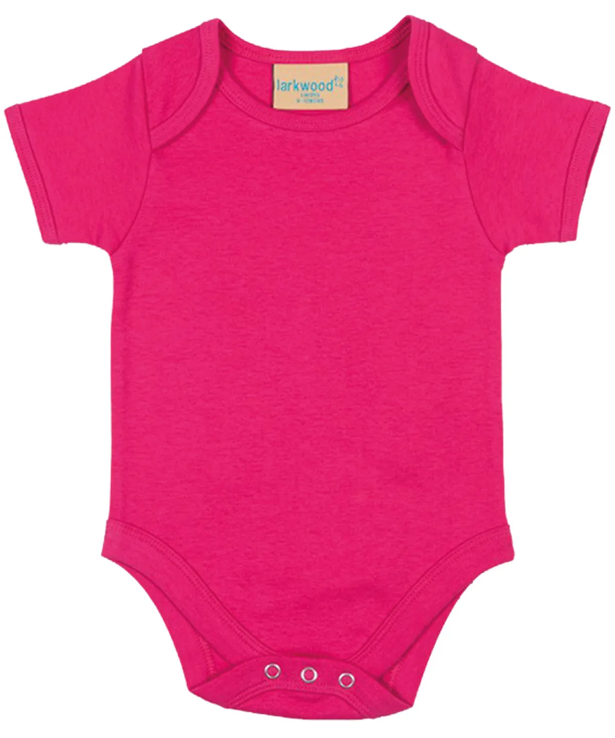 Short-sleeved bodysuit with envelope neck opening | Fuchsia