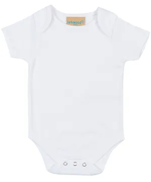 Short-sleeved bodysuit with envelope neck opening | White