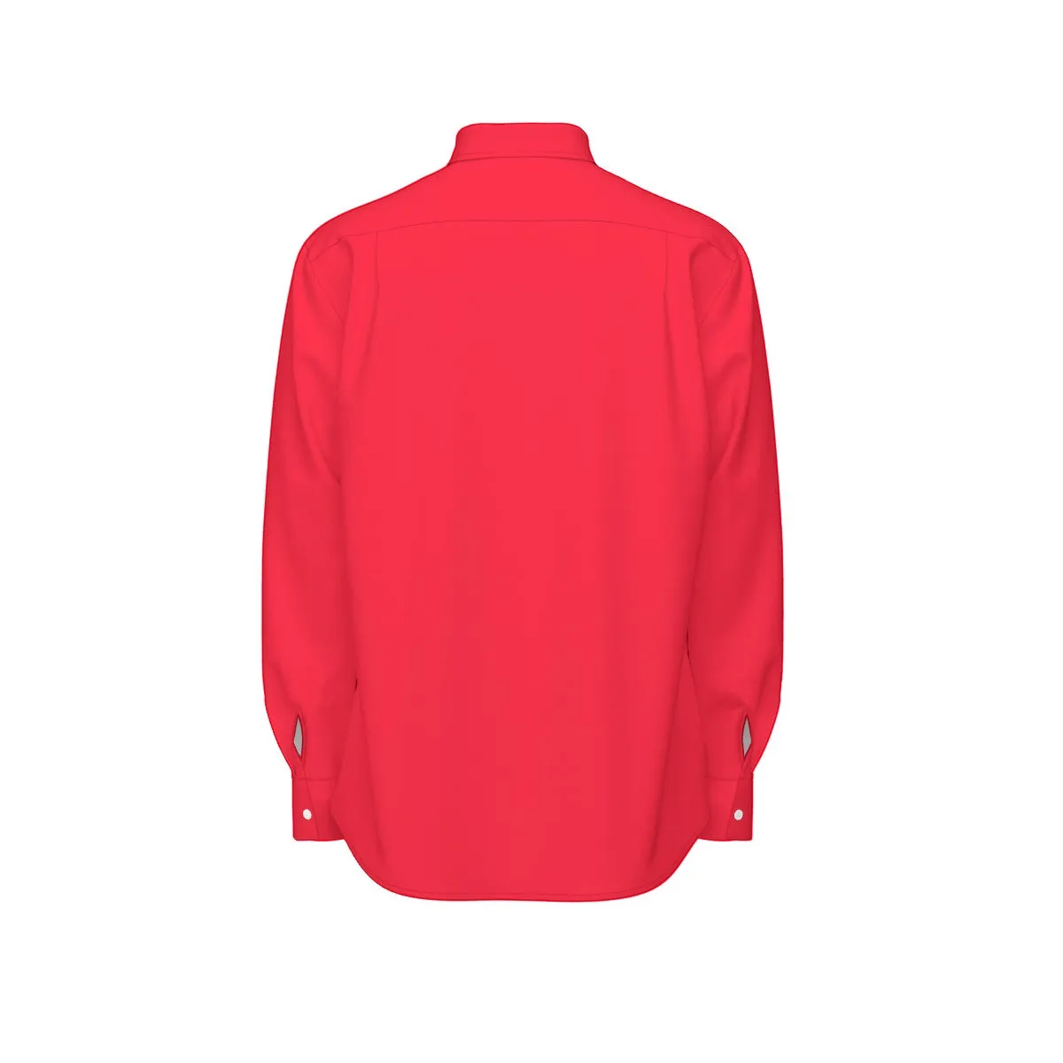 Sixty Eight 93 Logo White Red Men's Cotton Long Sleeve Shirt