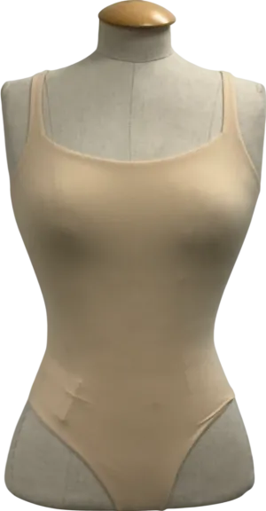 SKIMS Beige Fits Everybody Square Neck Bodysuit UK XXS