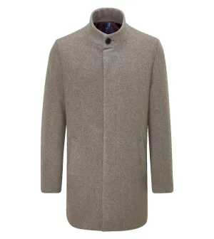 Skopes Men's Plus Size Classic Style Overcoat In Oatmeal Size 2Xl-5Xl