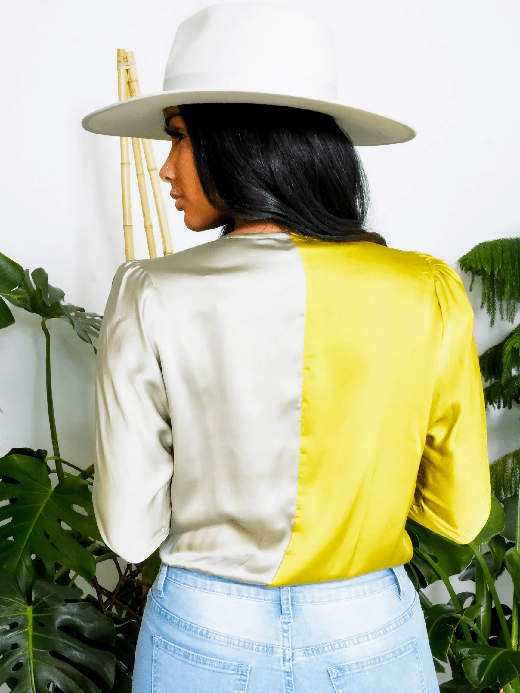 Slay Sis | Deep V Bodysuit  Chartreuse/ Olive FINAL SALE