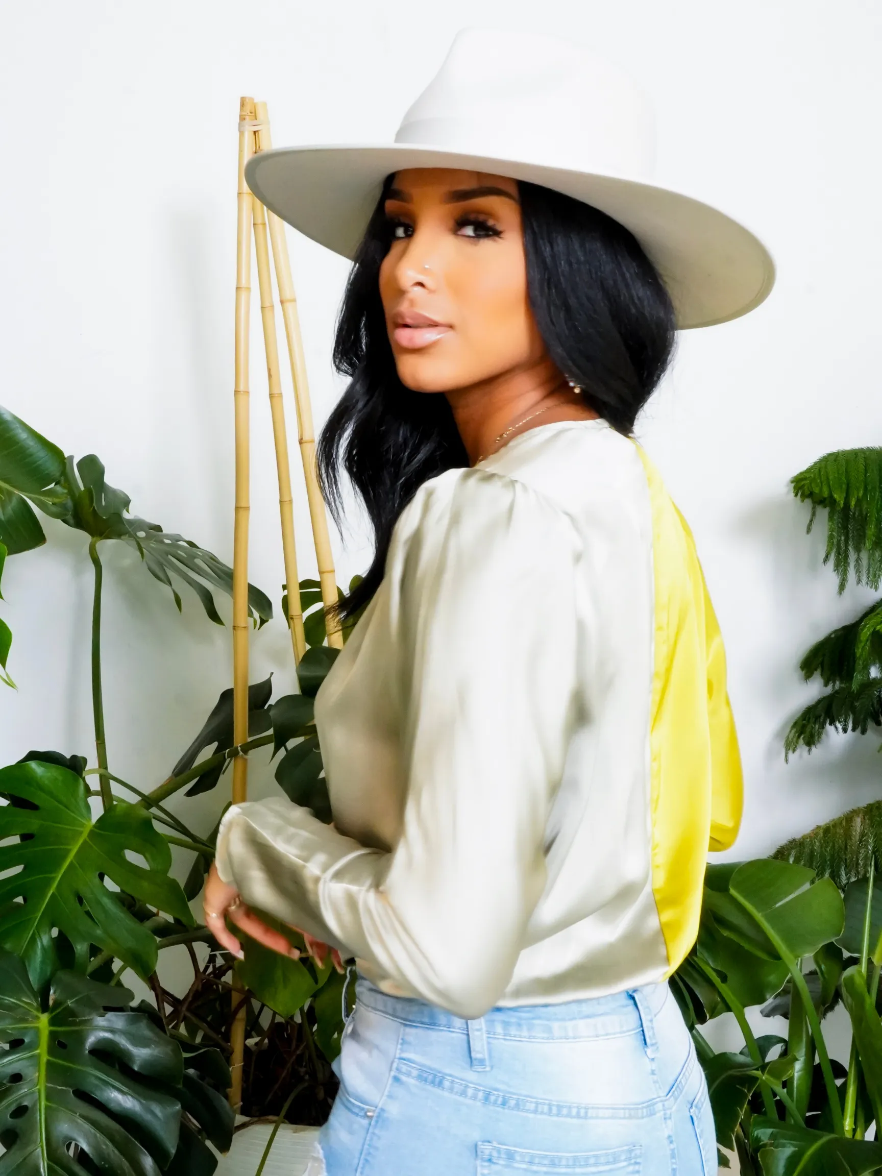 Slay Sis | Deep V Bodysuit  Chartreuse/ Olive FINAL SALE