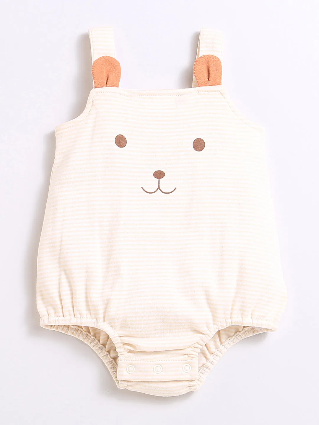 Sleeveless Bear Bodysuit For Unisex Baby.