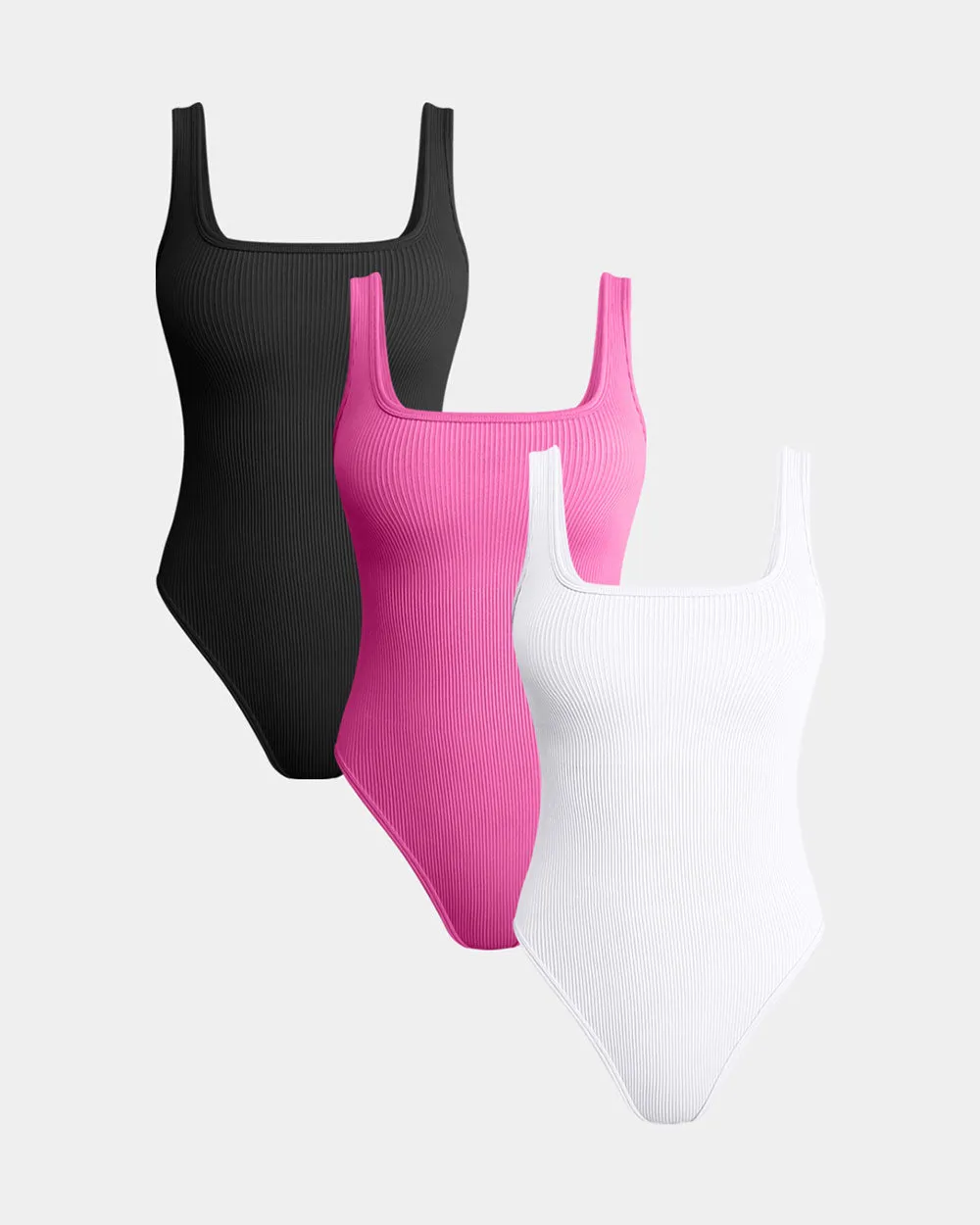 Sleeveless Square Neck Bodysuits