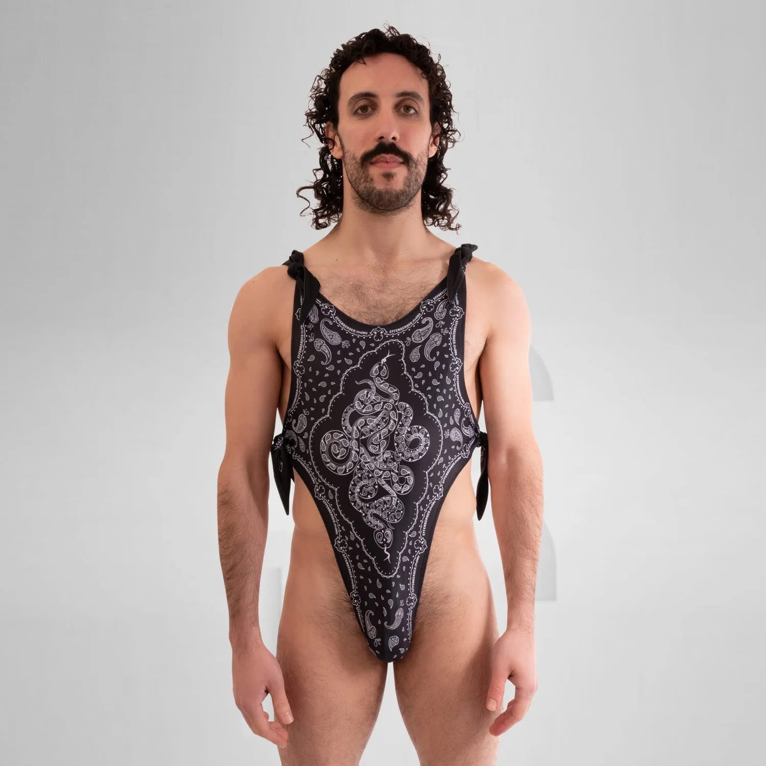 Snake Print Thong Bodysuit