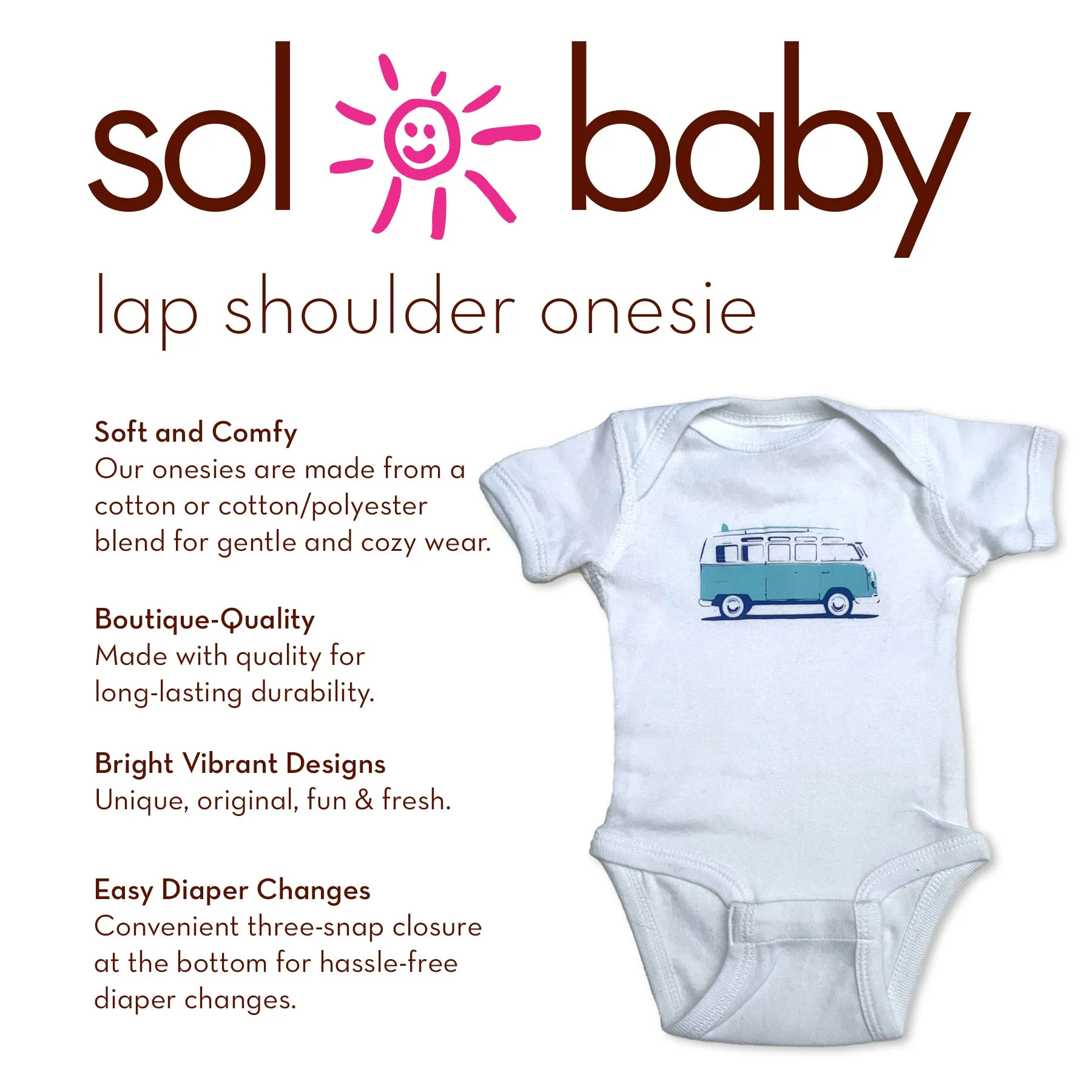 Sol Baby Aqua Surf Bus Bodysuit