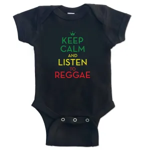 Sol Baby Keep Calm and Listen to Reggae Bodysuit